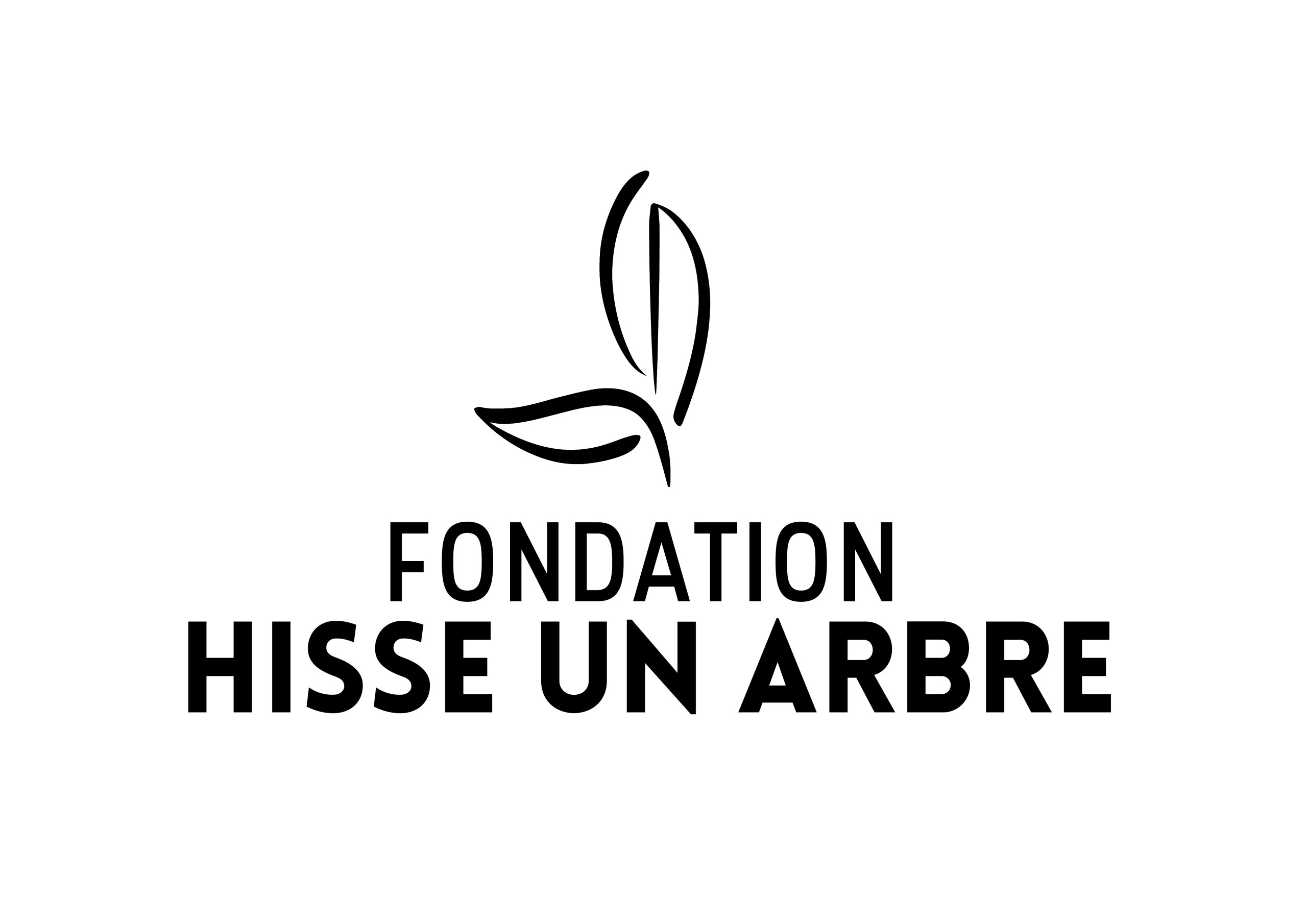 Logo monochrome de la Fondation Hisse un Arbre – branding