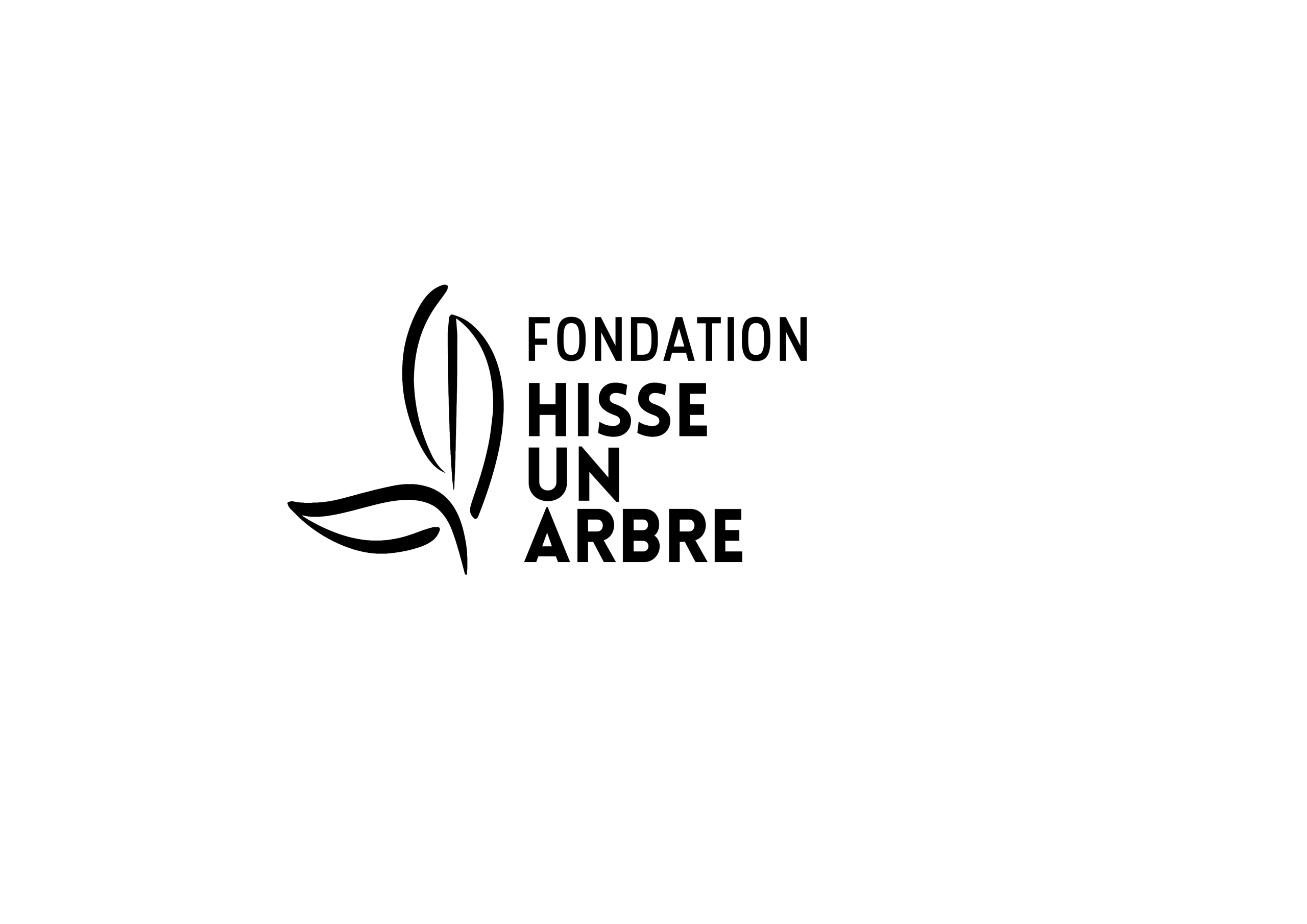 Logo noir de la Fondation Hisse un Arbre – identité de marque