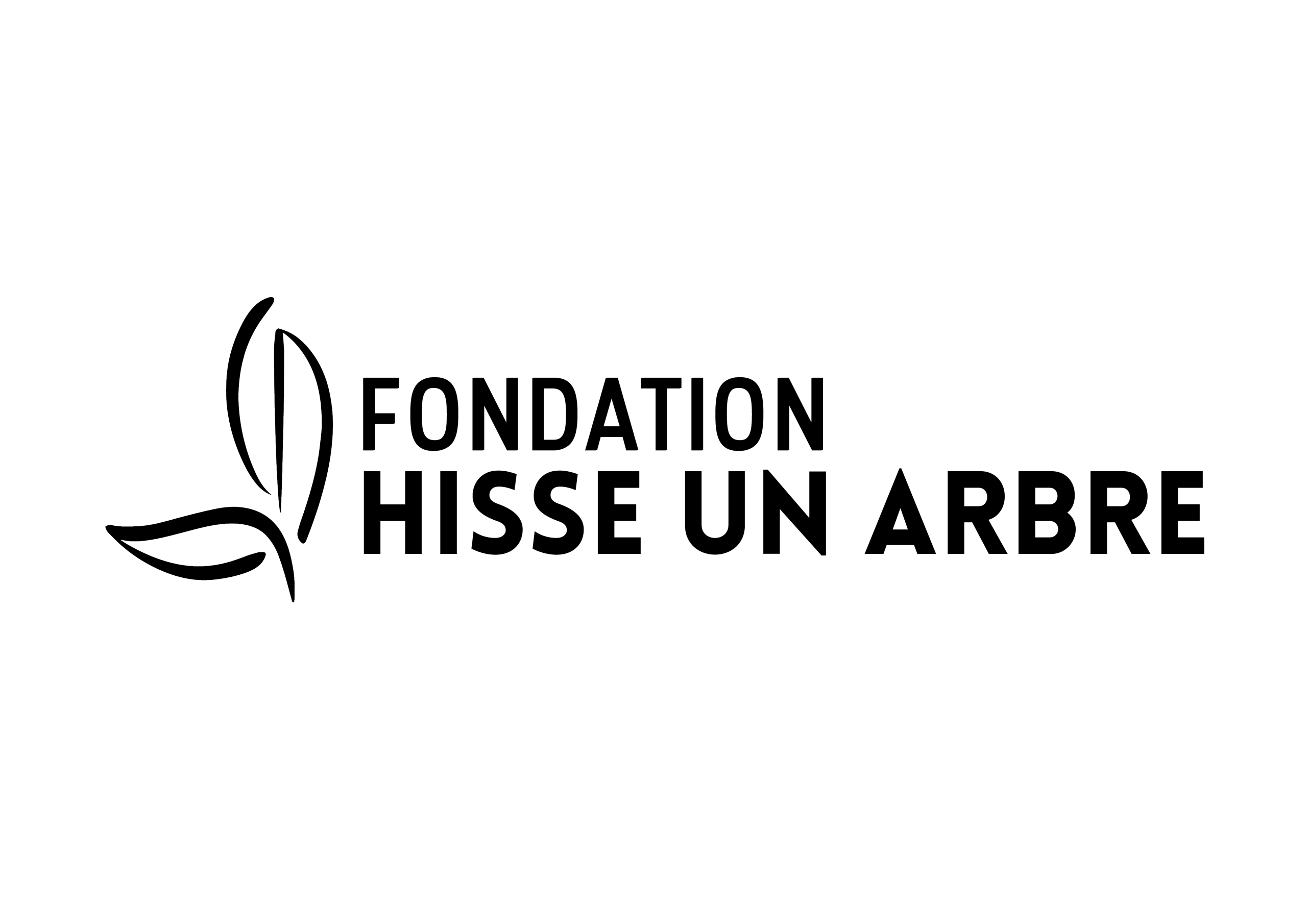 Logo noir de la Fondation Hisse un Arbre – identité visuelle