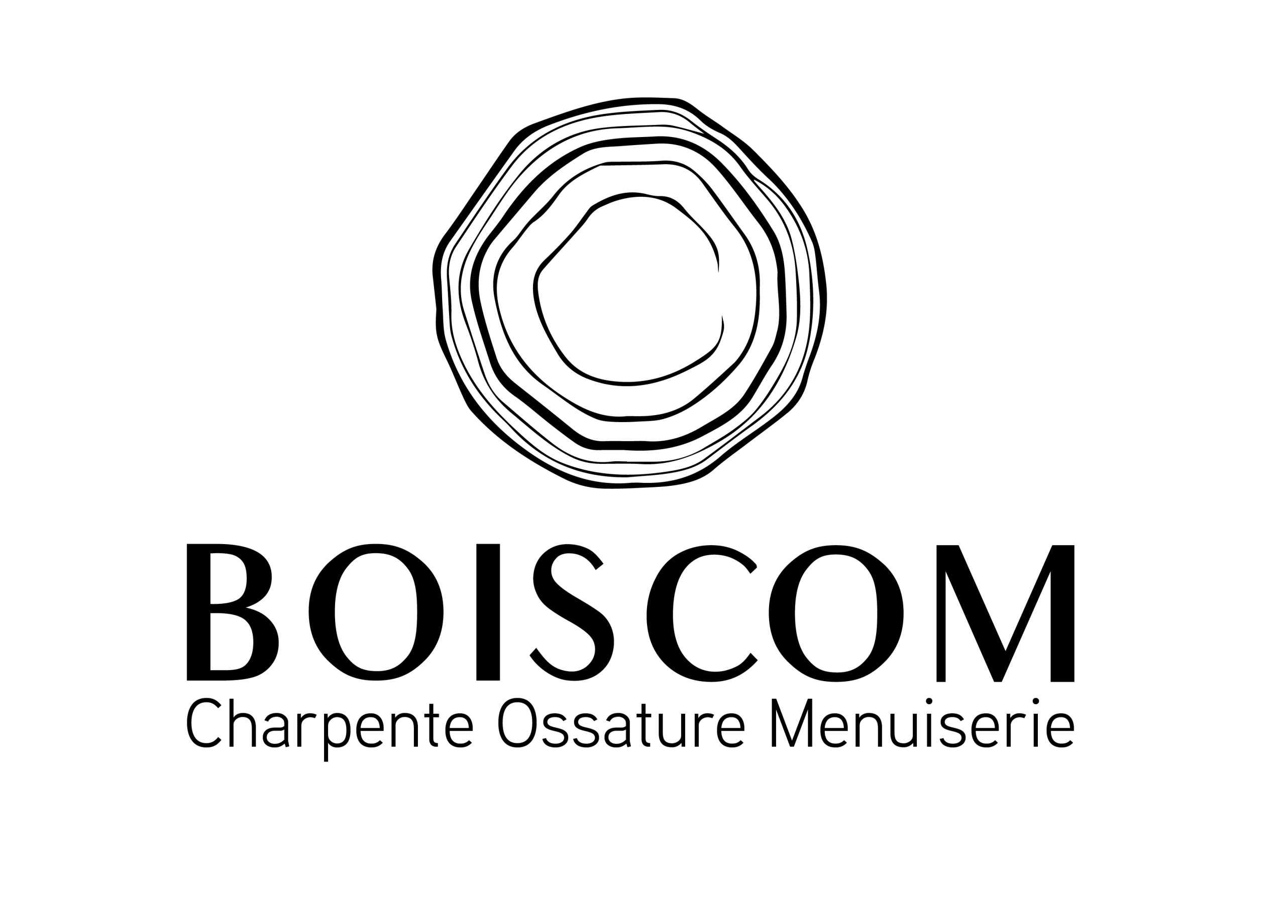 Logo BOISCOM pour artisan charpente ossature menuiserie