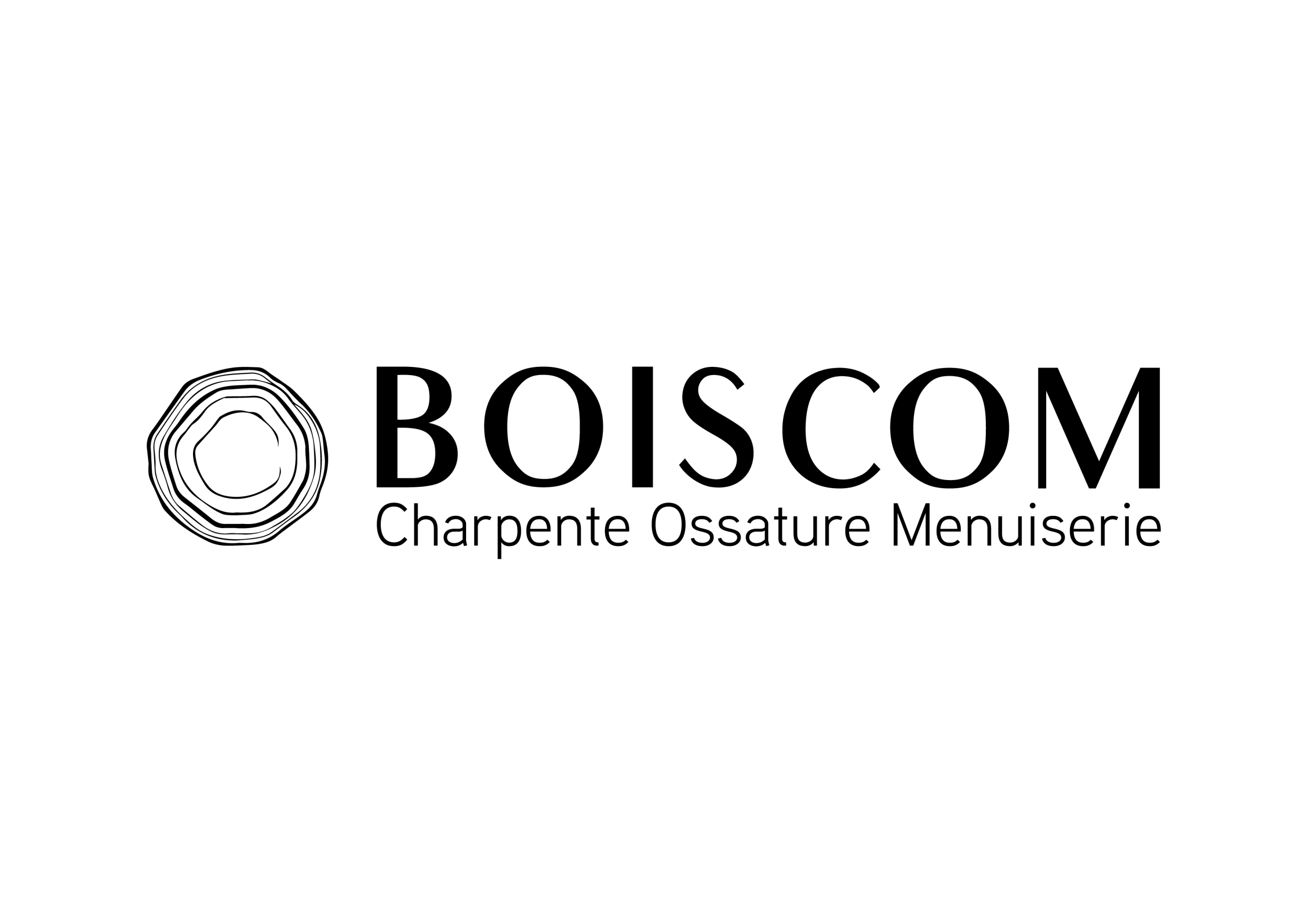 Logo BOISCOM pour artisan charpente ossature menuiserie