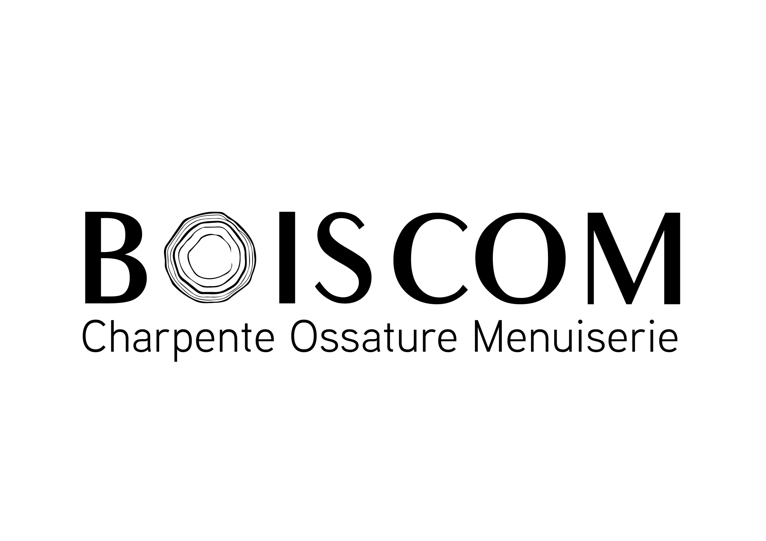 Logo BOISCOM pour artisan charpente ossature menuiserie